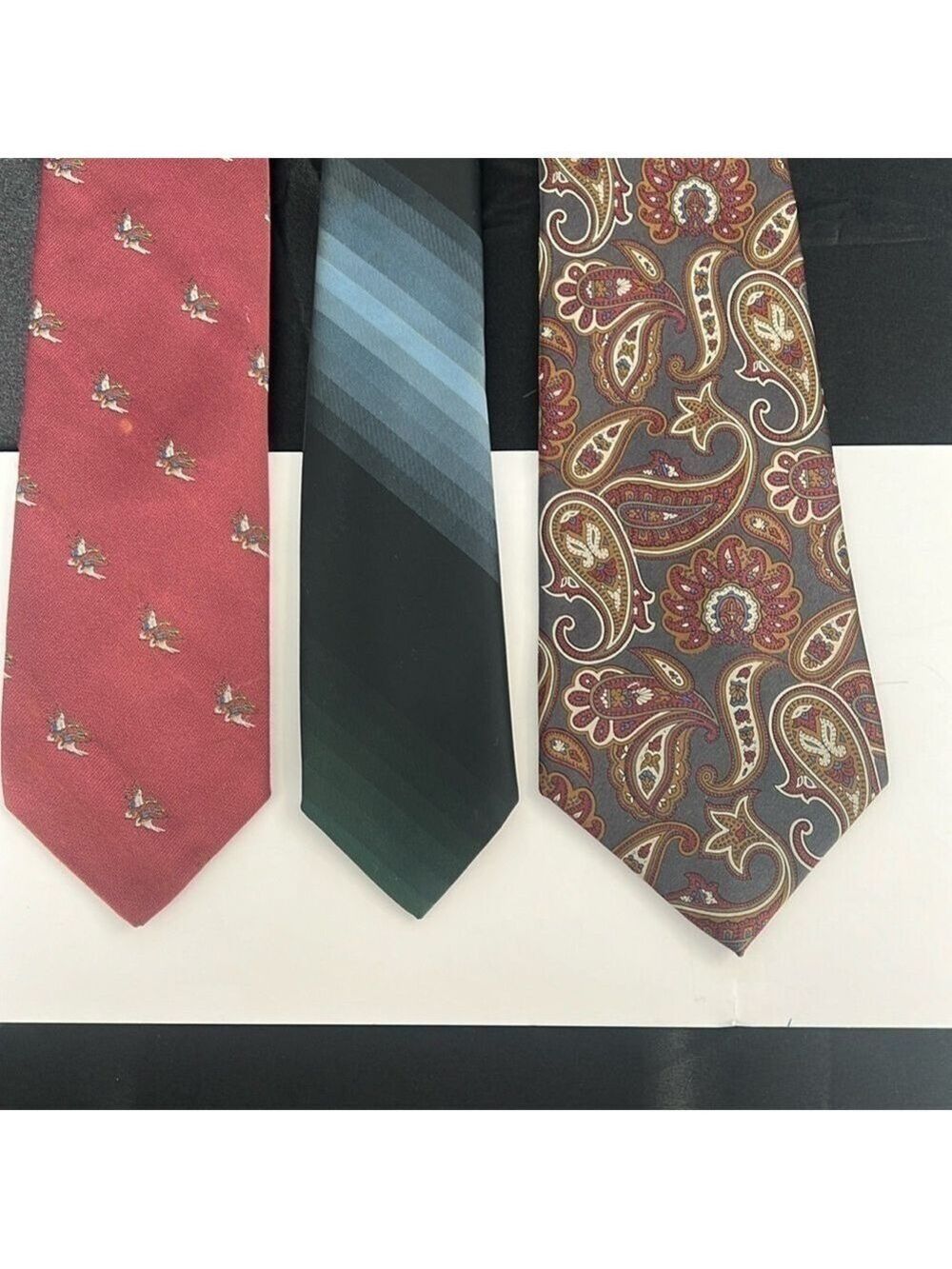 Men’s neckties. Vintage lot of 3. From local Columbia SC stores now closed.